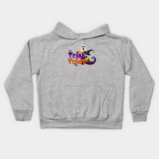 Cute Trick or Treat Graphic Haunted Witches Shoe Kids Hoodie